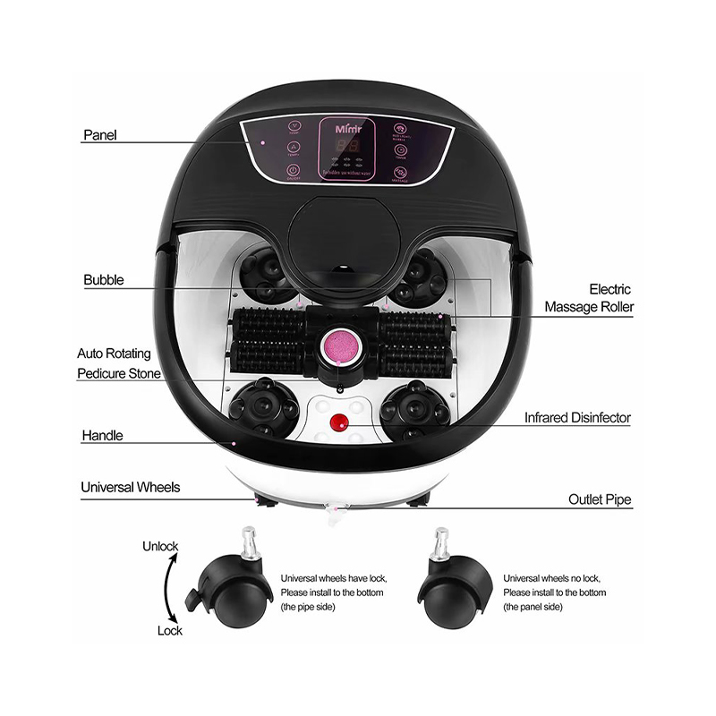 Masseur automatique de bain de spa pour les pieds, MM-18C, avec 8 rouleaux de Massage et pierre ponce