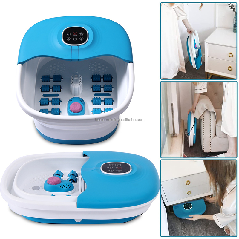 Machine de spa pliable pour les pieds, MZD-02F, avec 16 rouleaux de massage et boîte à médicaments